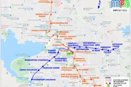 Bhopal Metro Route Map with Station English Name BHOPAL-11